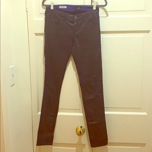 AG the Super skinny legging - Coated navy, size 27